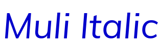 Muli Italic Schriftart